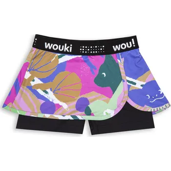 Dívčí sukně Wouki Dívčí sportovní kraťasy se sukní Kawauso - Pink Hawaii 116