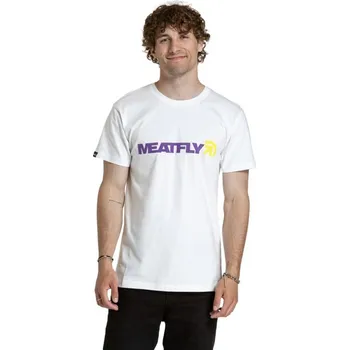 Pánské Tričko Meatfly Logex 2025 Lilac/White L