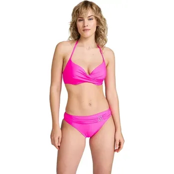 Dámské plavky Dámské vyztužené plavky Timo 840650 neon pink velikost 75F