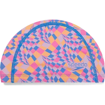 Plavecká čepice Speedo Printed Pace Cap Junior Pink/Blue