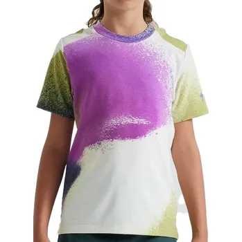 cyklistický dres Specialized Trail Jersey SS Yth - birch white/multi spindrift 147-157