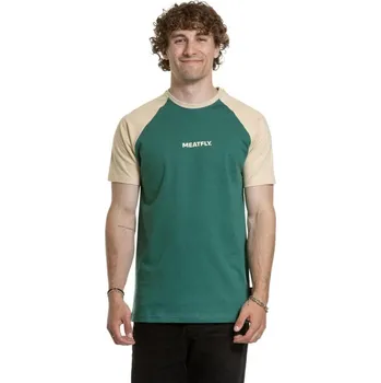 Pánské tričko Tričko Meatfly Ozzy 2025 Forest Green/Sand L