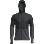 Icebreaker Men's 200 Realfleece Descender LS Half Zip - black/graphite/cb