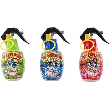 Bonbon Candy sprej POP EXPLOSION SPRAY 50 g - tekuté bonbóny - VÝPRODEJ !!! DMT: 5/2024 (bonbónový sprej / ve tvaru granátu)