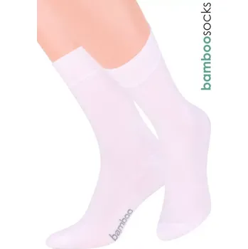 Dámské ponožky Ponožky Steven s bambusem 086 bílé velikost 35-37