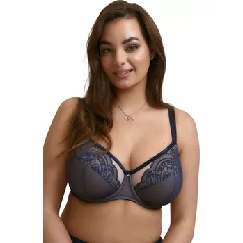 Podprsenka Nevyztužená kosticová podprsenka z kolekce Elara Triola 21851 noční modř velikost 80J