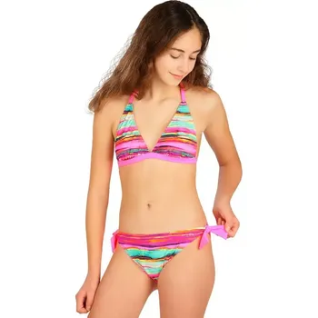 Chlapecké plavky Dívčí dvojdílné plavky Litex 6B424 pink neon velikost 158