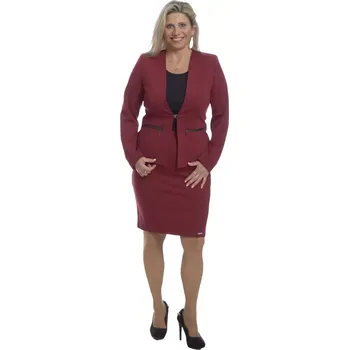 Dámské sako Elegantní dámský kabátek Tolmea 10324 bordo velikost 44
