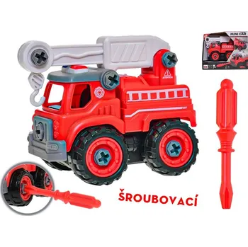 Hračka pro nejmenší Majjam Auto hasiči – šroubovací, 13 cm, volný chod, v krabičce