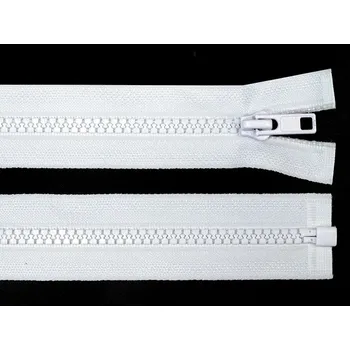 Zip Zip kostěný bundový šíře 5 mm, délka 45 cm - bílý