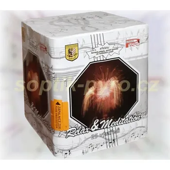 Zábavní pyrotechnika kompakt 25 výstřelů Relax & Meditation (zábavní pyrotechnika kategorie F3 (prodejné od 21 let))