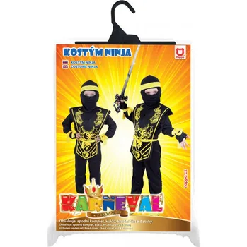 Karnevalový kostým Dětský kostým žlutý ninja (M)