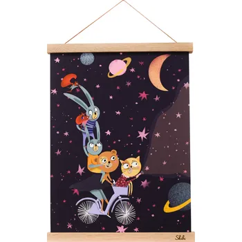 Dekorace do dětského pokoje Skibi Art print A3 dub - láme Rekordy