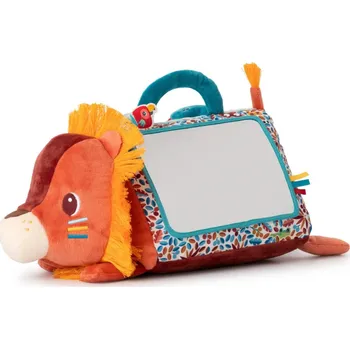 plyšák Lilliputiens textilní hračka s aktivitami a zrcátkem - lev Jack