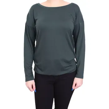 Tričko pro ženy s dlouhým rukávem Pleas 180779 tm. zelená velikost XL