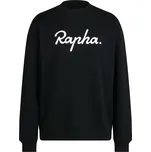Rapha Men's Heavyweight Cotton Sweatshirt - Large Logo - Black/White