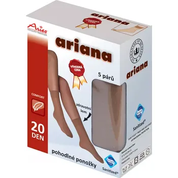 Dámské punčochy Ponožky Aries Ariana, 5 párů 8002 bronz velikost 23-27