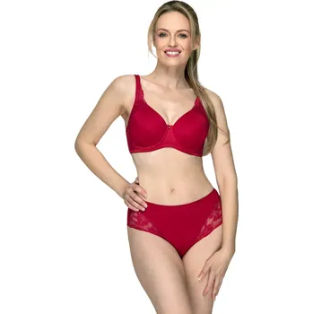 Podprsenka Vyztužená podprsenka s krajkou 041836 rubín velikost 75G