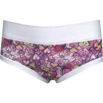 Dívčí spodní prádlo Dívčí kalhotky se srdíčkem Emy Bimba B1263 bílé velikost 2