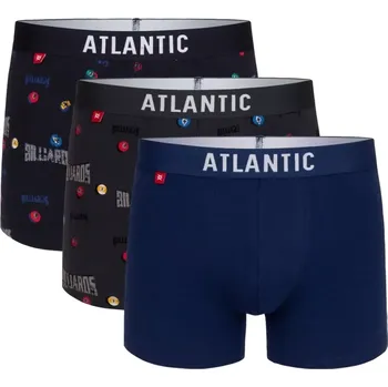 Boxerky Boxerky pro muže Atlantic 3MH-011 3pack grafit - modré velikost XL-54/56