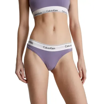 Kalhotky Dámská tanga Calvin Klein F3786 lila velikost L-42/44