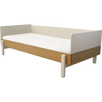 Dětská postel Flexa Daybed w/headboards and back 200x90cm Oak frame Cream legs