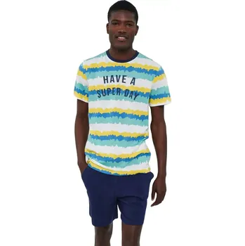 Pánské pyžamo Pánské krátké pyžamo Muydemi 380047 mint velikost XXL