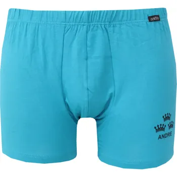 Pánské spodní prádlo Pánské boxerky Andrie s bambusem PS 5909 tyrkys velikost 3XL-62/64
