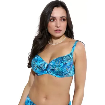 Dámské plavky Triola dvoudílné plavky 82253 tyrkys vzor velikost 80G