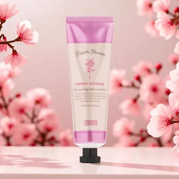Péče o ruce TENZERO - Flower Shower Hand & Nail Cream Cherry Blossom - Květinový krém na ruce a nehty s třešňovým květem - 50 ml