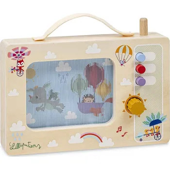 Dřevěná hračka Lilliputiens - dřevěná hrací skříňka - dráček Joe