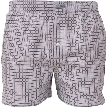 Trenýrky Pánské bavlněné trenky s moderním vzorem Andrie PS 5887 šedá velikost L-50/52