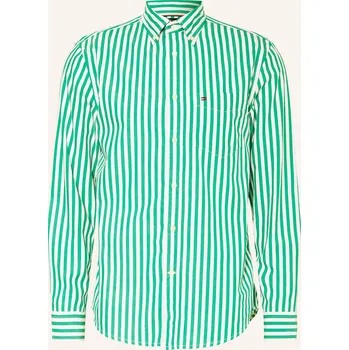 Pánská košile Tommy Hilfiger Pánská Košile Regular Fit, zelená / bílá, 42