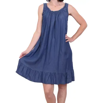 Dámské šaty Šaty na ramínka LaVita 6242 denim velikost M/L