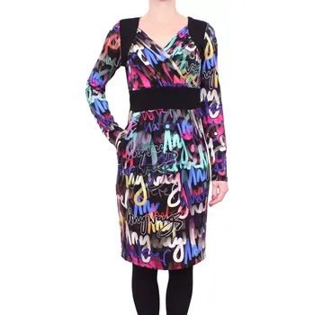 Dámské šaty Atraktivní dámské šaty Fashion Mam 336 tisk písmena velikost S