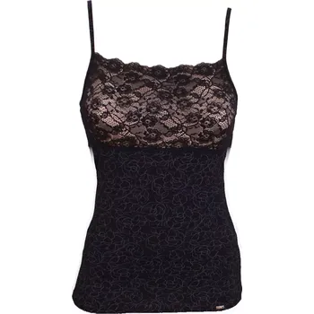 Spodní košilka Pleas s krajkou 181648 černá velikost XL