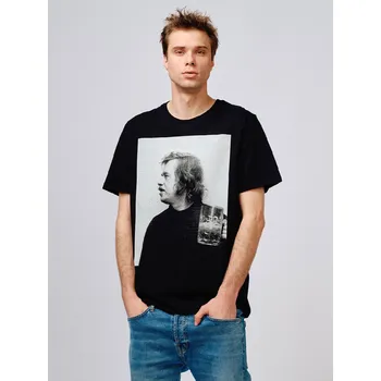 Pánské tričko Never Enough Havel na Hrad – 100% organická bavlna Černá L