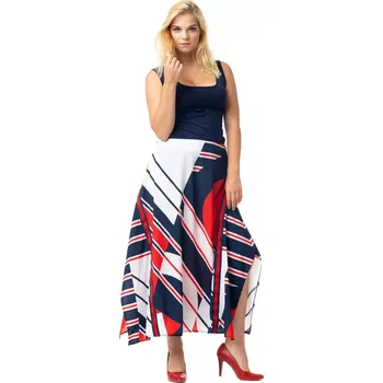 Dámská sukně Dlouhá sukně Fashion Mam 373 modrobílá velikost XL