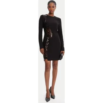 Dámské šaty Just Cavalli Koktejlové šaty 79PAO918 Černá Regular Fit 38