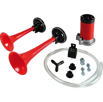 Houkačka Dvoutónový pneumatický klakson 12V, 30A, 118 dB, 780/840 Hz, E R28