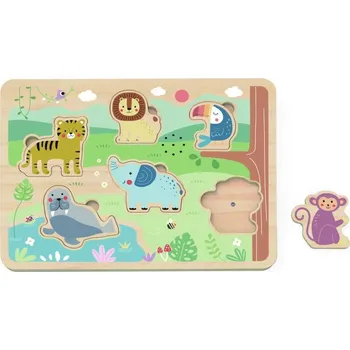 Puzzle Dřevěná vkládačka zvířátka