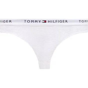 Kalhotky Dámské kalhotky Tommy Hilfiger z elastické pleteniny UW0UW05531 bílé velikost XL-46/48