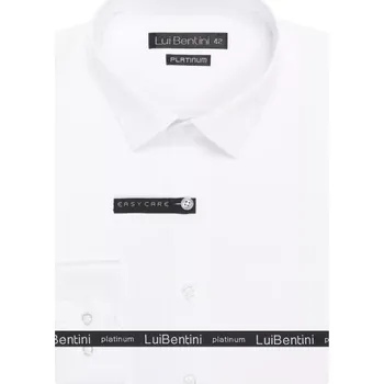 Pánská košile Luxusní pánská Slim Fit košile z řady Platinum Lui Bentini LDSB 239 bílá velikost 42