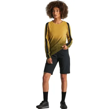 cyklistický dres Specialized Women's Trail Jersey LS - harvest gold spray M