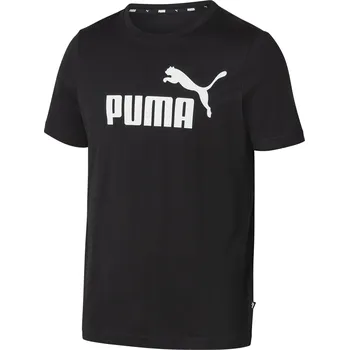 Pánské oblečení Puma Pánské triko ESS Logo Tee (černá, L)