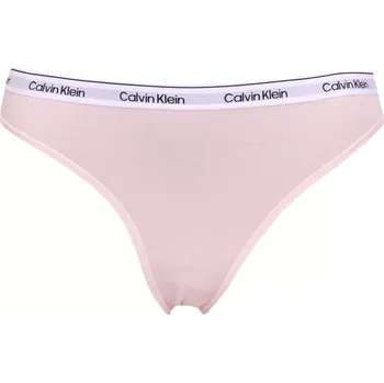 Kalhotky Dámské klasické kalhotky Calvin Klein Modern Logo QD5207 pudr velikost L-42/44