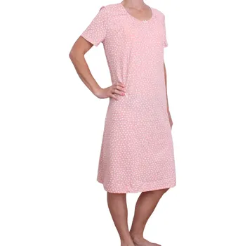 Dámské noční prádlo Noční košile i pro ženy s větším poprsím Pleas 181636 tm. pudr velikost XL