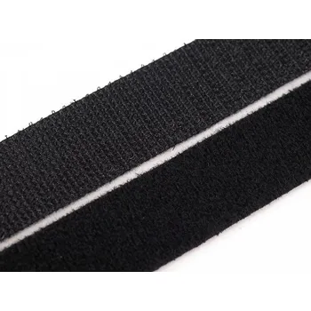 Zip Suchý zip oboustranný - 20 mm - černý - 1m