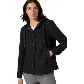 Dámský kabátek ve vlněném vzhledu Cecil 212372 černý velikost S