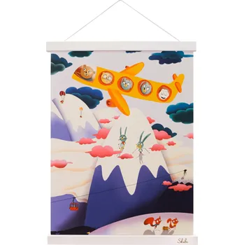 Dekorace do dětského pokoje Skibi Art print A3 bílá - Airlines